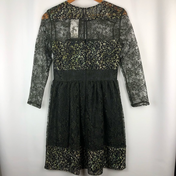 French Connection Molly Lace Fit & Flare Dress - Size 6 - Picture 12 of 16